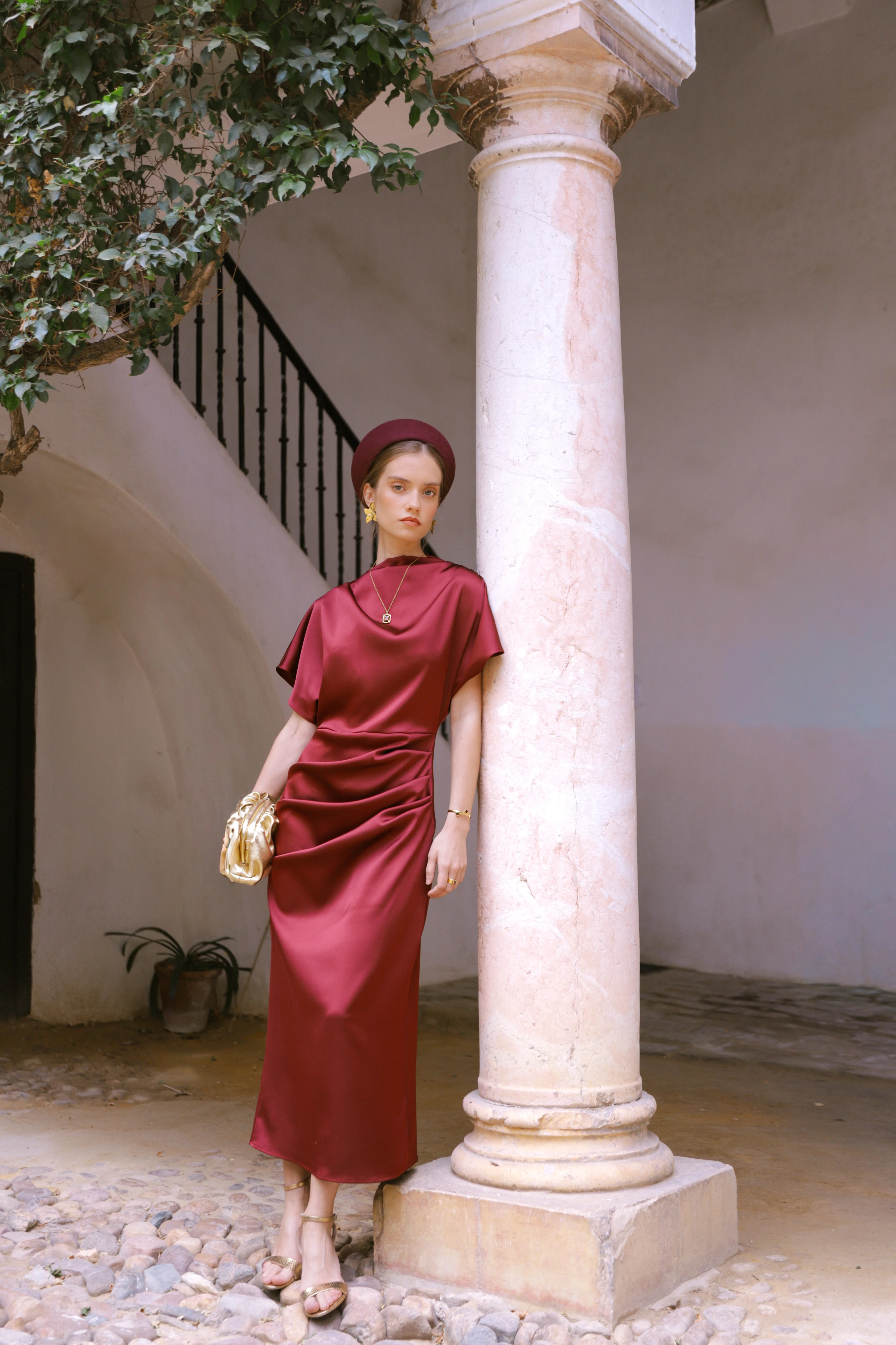 VESTIDO ALBA GRANATE - Image 3
