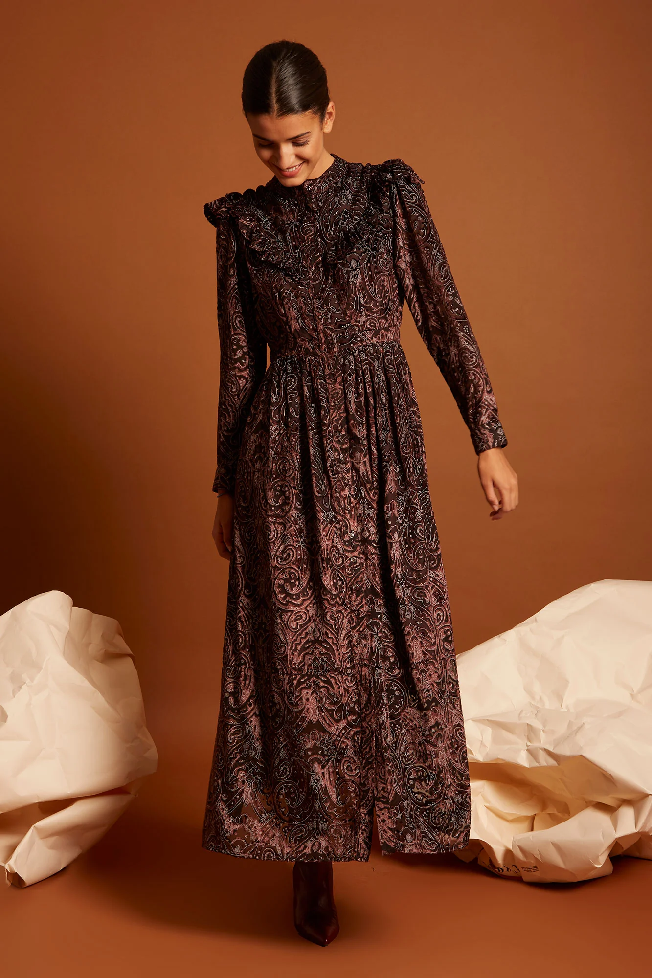 VESTIDO CONTESSA MARRON - Image 3